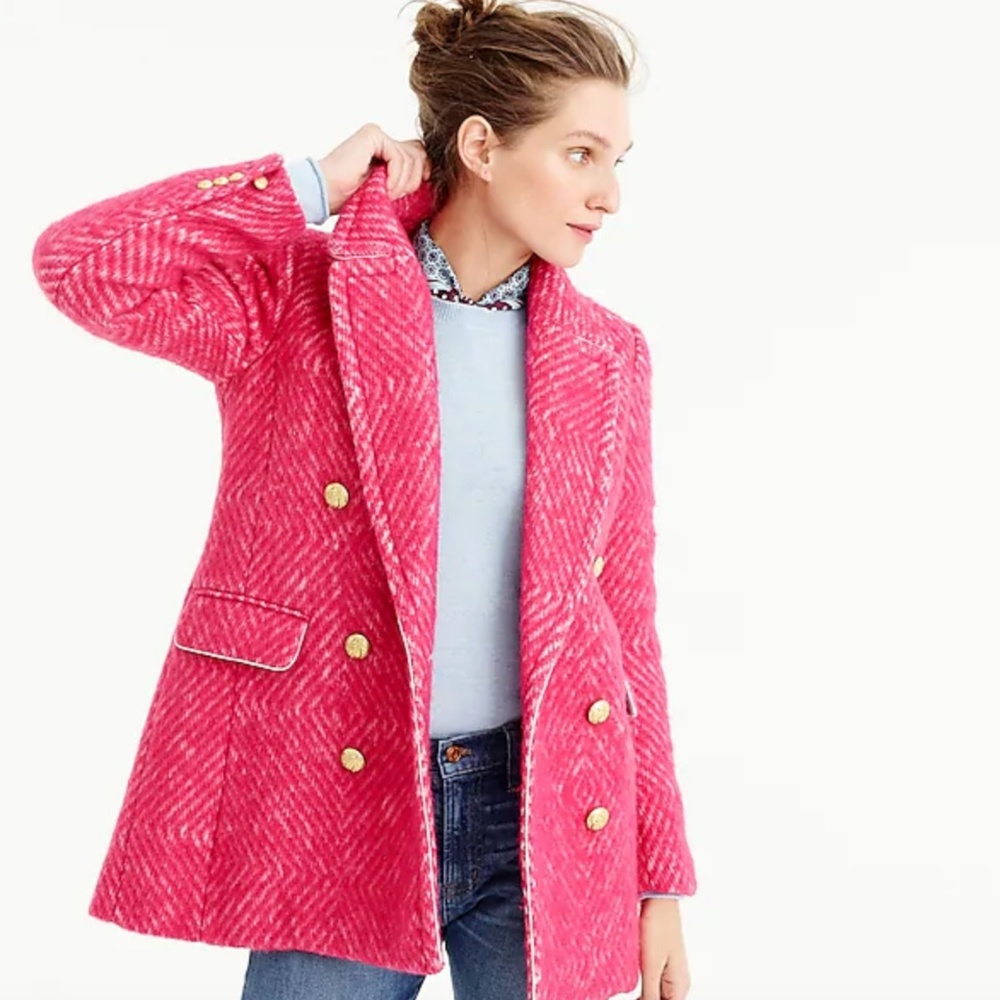 NWT J. Crew Diamond Tweed Coat